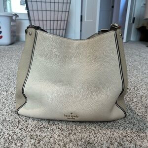 Kate Spade Beige Hobo Bag with Black Trim